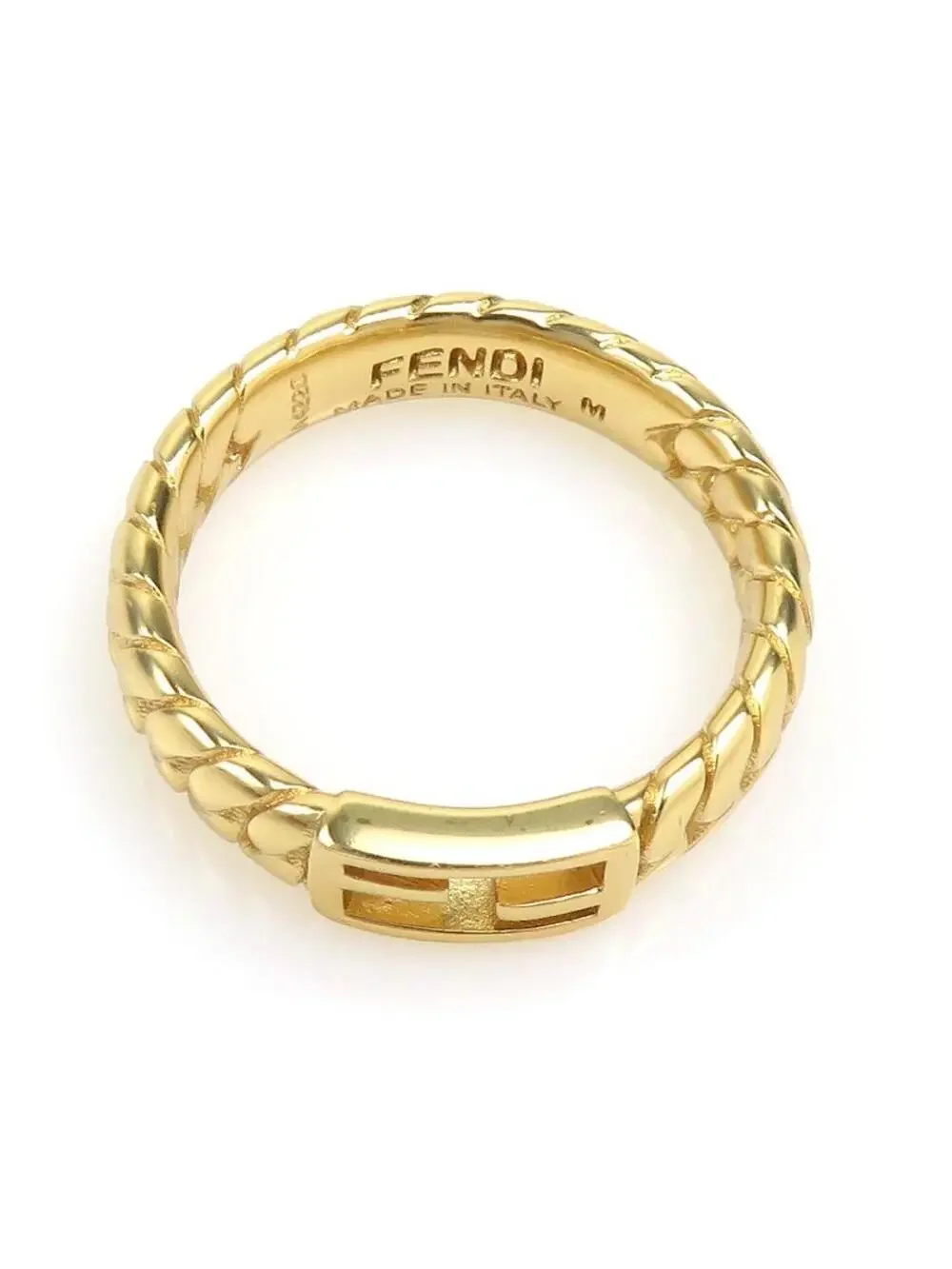 Auth Fendi Ring Gold Metal - #322522F14B